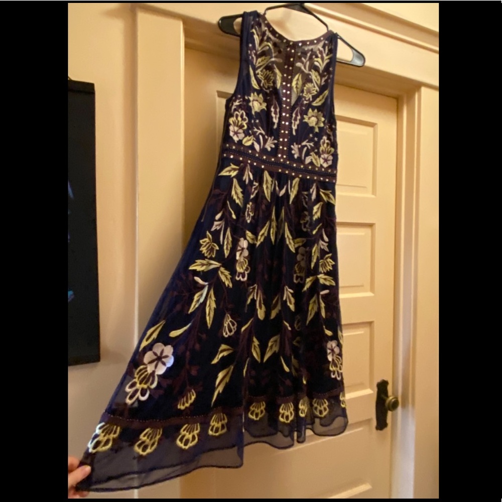 Embroidered floral Anthropologie dress